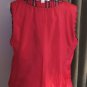 Red Plaid Puffer Vest Jacket Full Zipper Designer Croft & Barrow Size Large