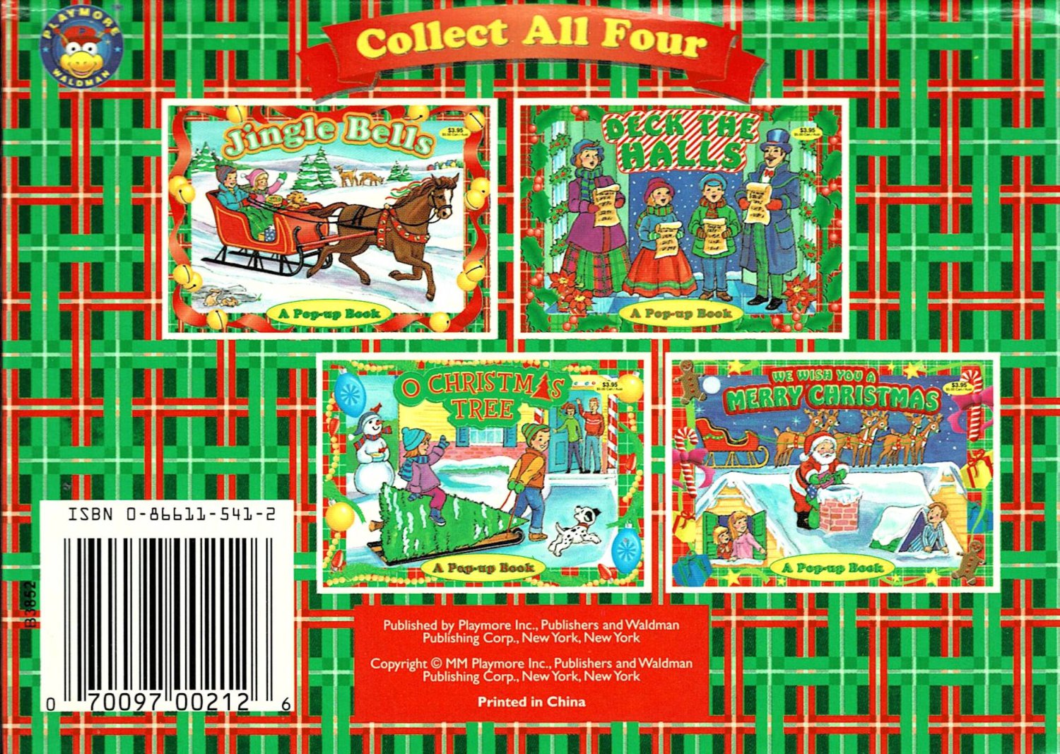 Jingle Bells A Pop Up Book By Playmore Waldman Hardcover Book 2000