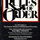 Robert's Rules of Order By General Henry M. Robert Paperback Book Vintage 1982 Robert's Rules of Order By General Henry M. Robert Paperback Book Vintage 1982