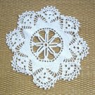 White Handcrafted 7" Doilies Crocheted Doily Vintage 1950s