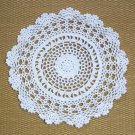 White Handcrafted Crocheted Doily 10" Vintage Doilies 1950s
