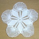 Crocheted White Doily 13" Handmade Vintage Doilies 1950s Crocheted White Doily 13" Handmade Vintage Doilies 1950s