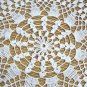 Handmade White Crocheted Doily Colored Edges Scalloped 10" Doilies Vintage 1950s