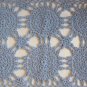 Fancy Large Country Blue Crocheted Doily Rectangular 19x13 Doilies Vintage 1990s