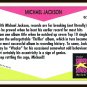 Michael Jackson Music Trading Card No. 67 Proset Super Stars 1991