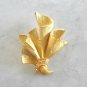 Fancy Textured Gold Rhinestone Brooch Pin By Designer Tona Vintage Jewelry 1980s