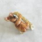 Tan Enamel Koala Bear Brooch Pin By Designer Gerrys Vintage Jewelry 1970s