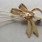 Large Jelly Belly Cabochon Rhinestone Bow Brooch Pin Vintage Jewelry 1950s