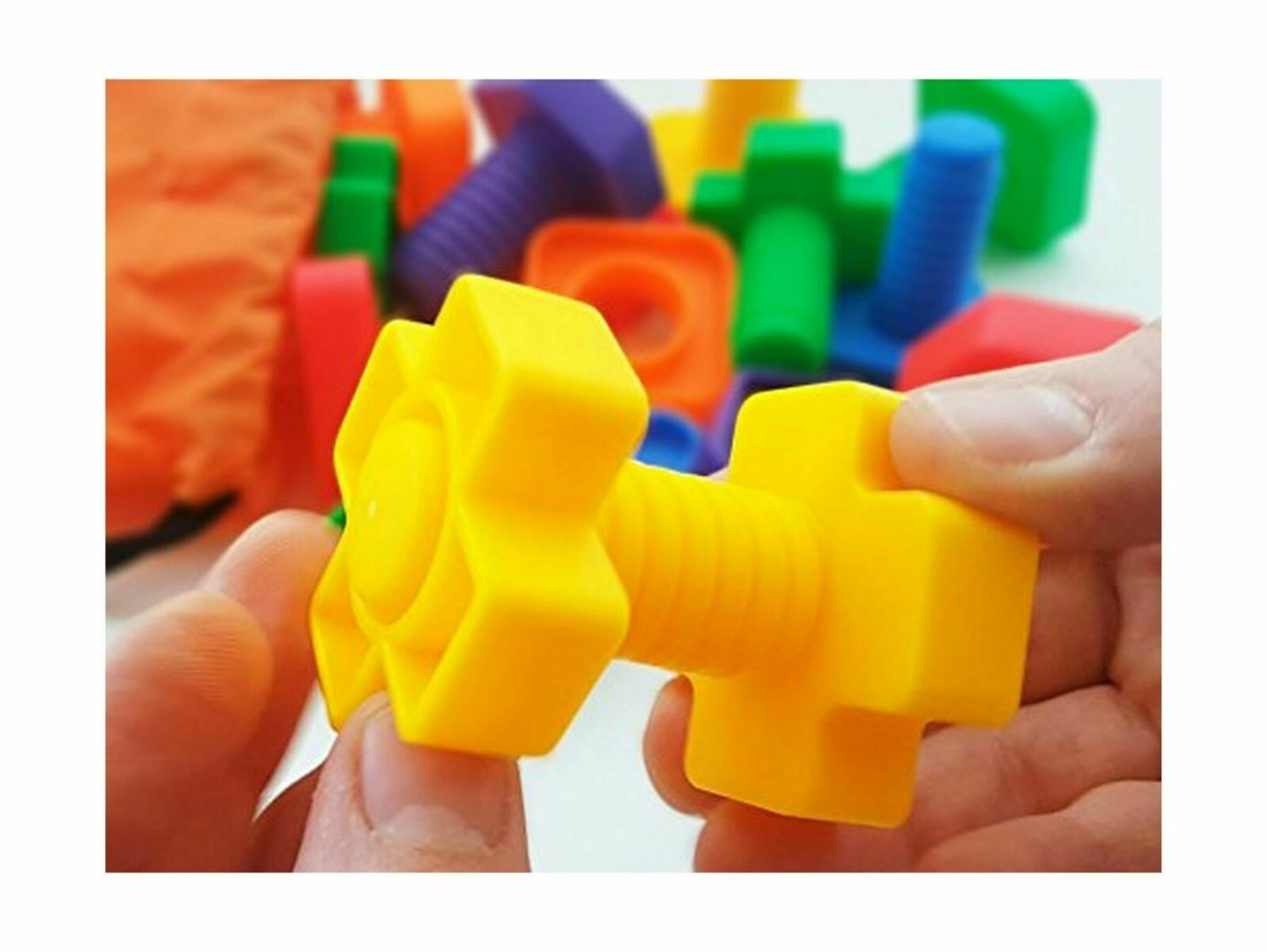 Skoolzy Jumbo Nuts and Bolts Toddler Toys Montessori Building