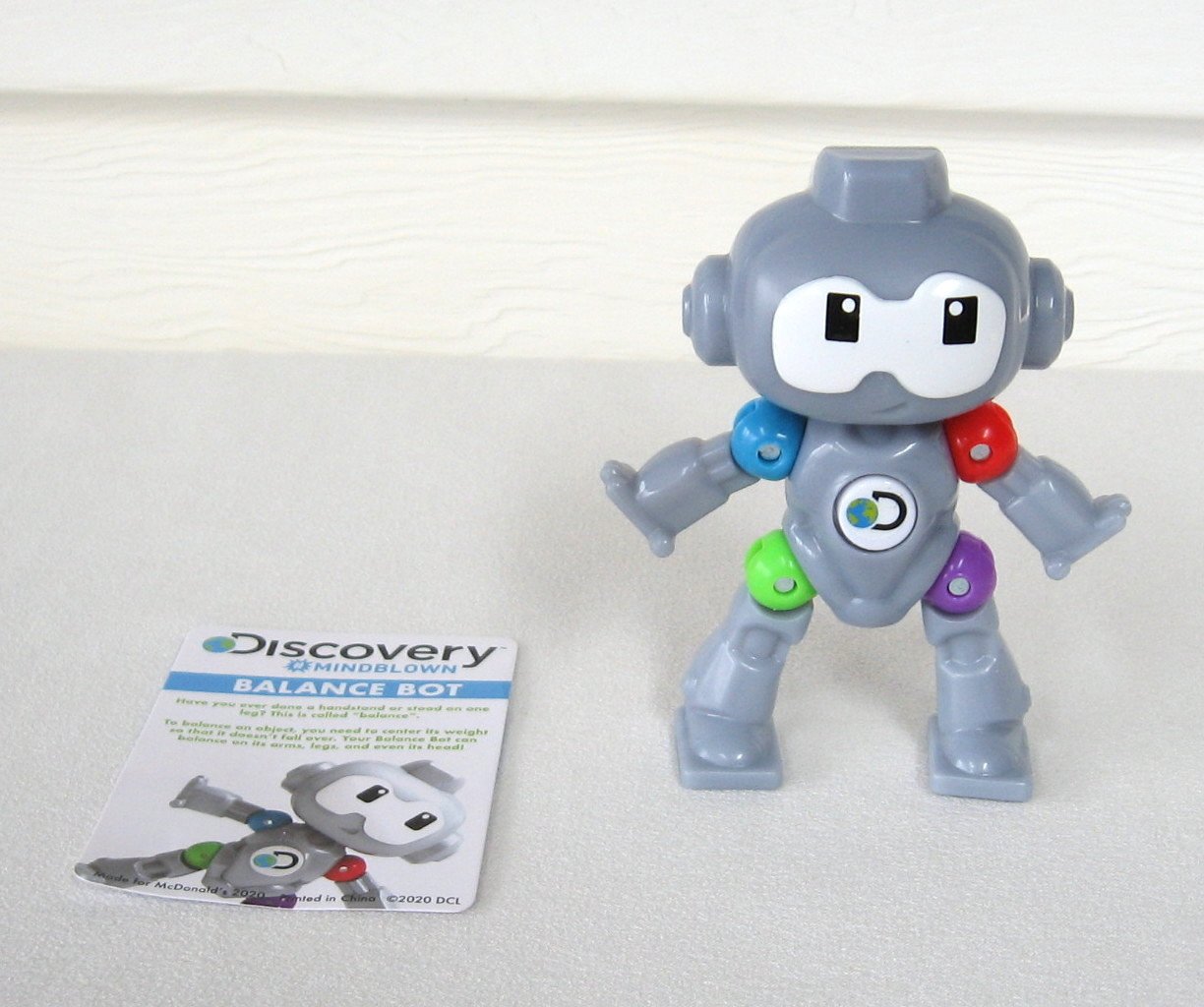 Discovery Channel Mindblown Balance Bot Robot Toy Figure McDonalds 2020