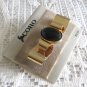 Black Cabochon Brooch Pin By Designer Coro Vintage Jewelry 1990s