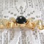 Black Cabochon Brooch Pin By Designer Coro Vintage Jewelry 1990s