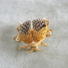 Gold Yellow & Black Enamel Scarab Beetle Bug Brooch Pin By J.J. Jonette Jewelry Co. Vintage Gold Yellow & Black Enamel Scarab Beetle Bug Brooch Pin By J.J. Jonette Jewelry Co. Vintage