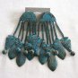 Large Turquoise Color Dangle Style Earrings Retro Vintage Jewelry 1980s