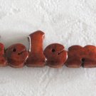 Handcrafted Name Helene Wooden Brooch Pin Vintage Jewelry 1980s Handcrafted Name Helene Wooden Brooch Pin Vintage Jewelry 1980s