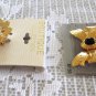 6 Pieces 2 Brooch Pins 2 Pair Pierced Earrings 2 Bracelets Coro & Sears Vintage Jewelry 1970s