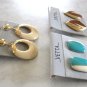 Red Brooch Pin & 3 Pair Pierced Earrings 4 Pieces Designer Vetta Vintage 1980s Jewelry
