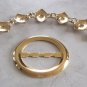 Fancy Gold Bracelet & Belt Slide Scarf Vintage Jewelry 1970s