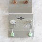 Agate Quartz Stone Pendants 2 Pair Pierced Earrings Gold Chain Necklace Monet 6 Pieces Vintage