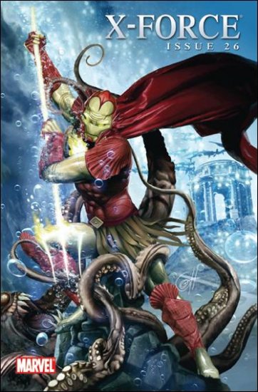 X-FORCE #26 VF/NM (2010) SECOND COMING CHAPTER 5  IRON MAN VARIANT COVER