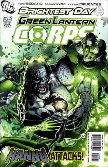 GREEN LANTERN CORPS #52 NM (2010)BRIGHTEST DAY VARIANT COVER