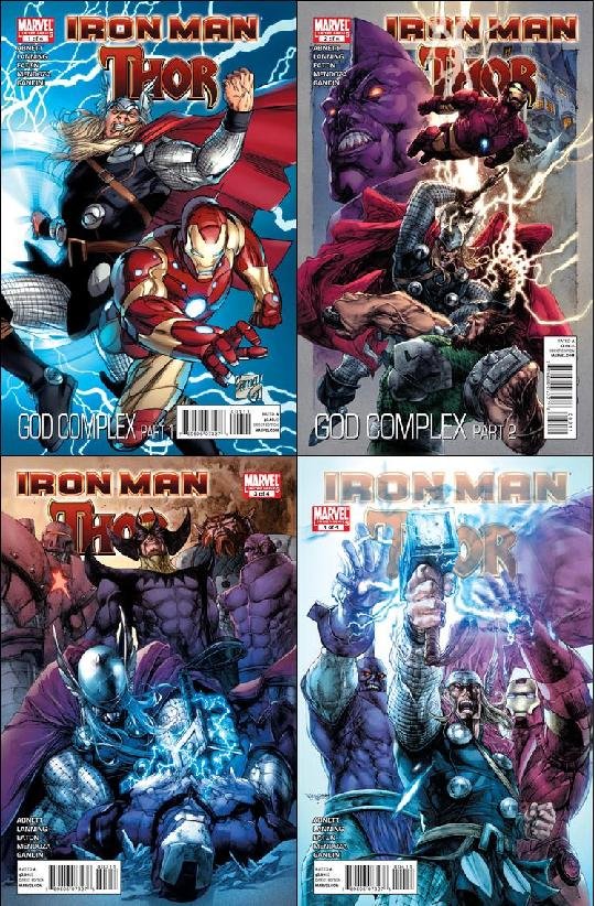 IRON MAN THOR "GOD COMPLEX"  (2011) #1 - 4 NM COMPLETE SET OF 4 ISSUES