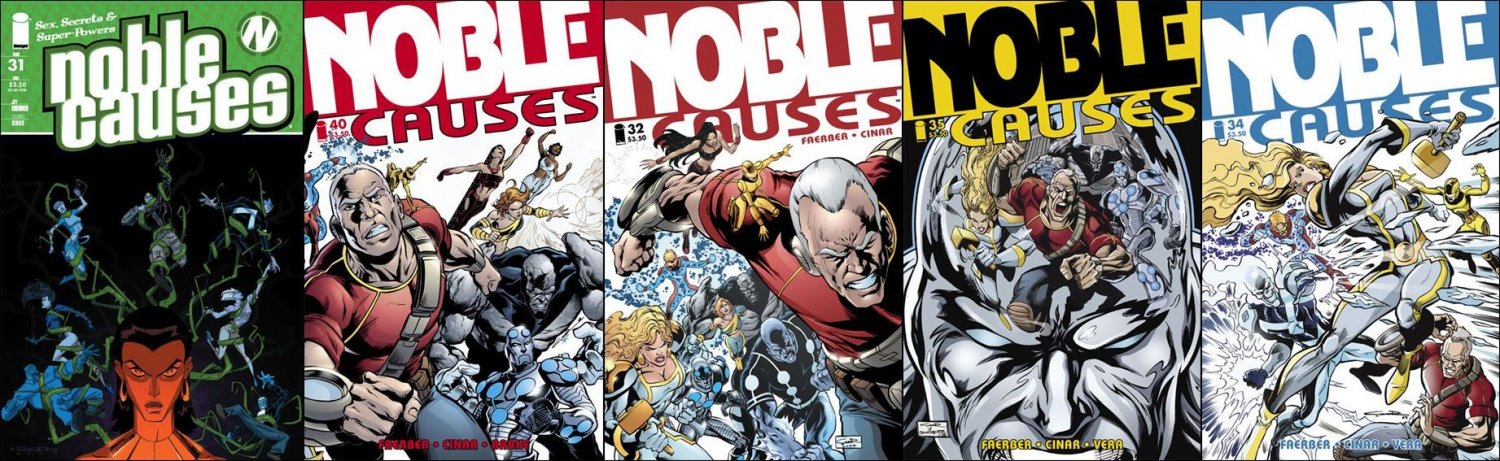 NOBLE CAUSES SET #31,32,34,35,40 VF/NM IMAGE(2004)