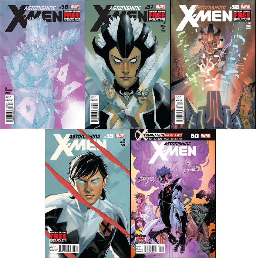 Astonishing X-Men #56, 57, 58, 59, 60 [2012] VF/NM Trade Set
