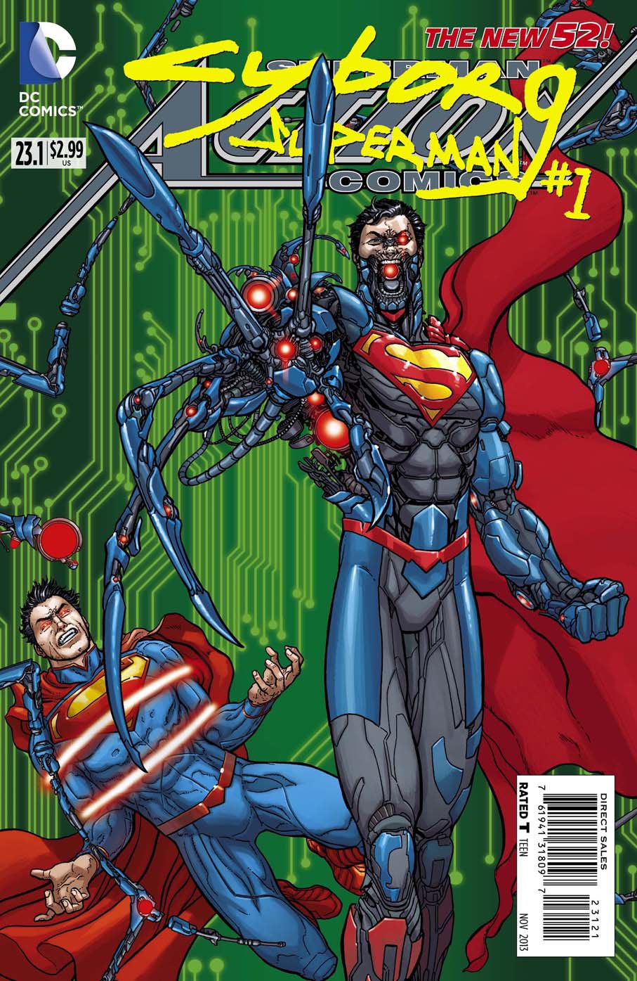 Action Comics (Vol 2) #23.1 [2013] VF/NM Cyborg Superman #1 *3D Lenticular Motion Cover*