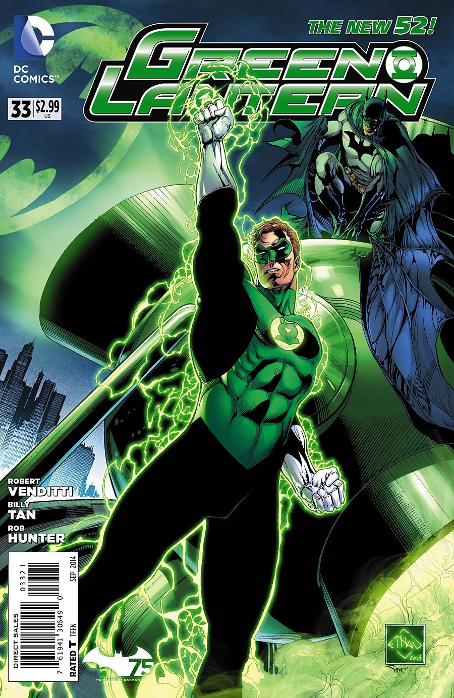 Green Lantern #33 (2014) *The New 52* Batman 75th anniversary variant