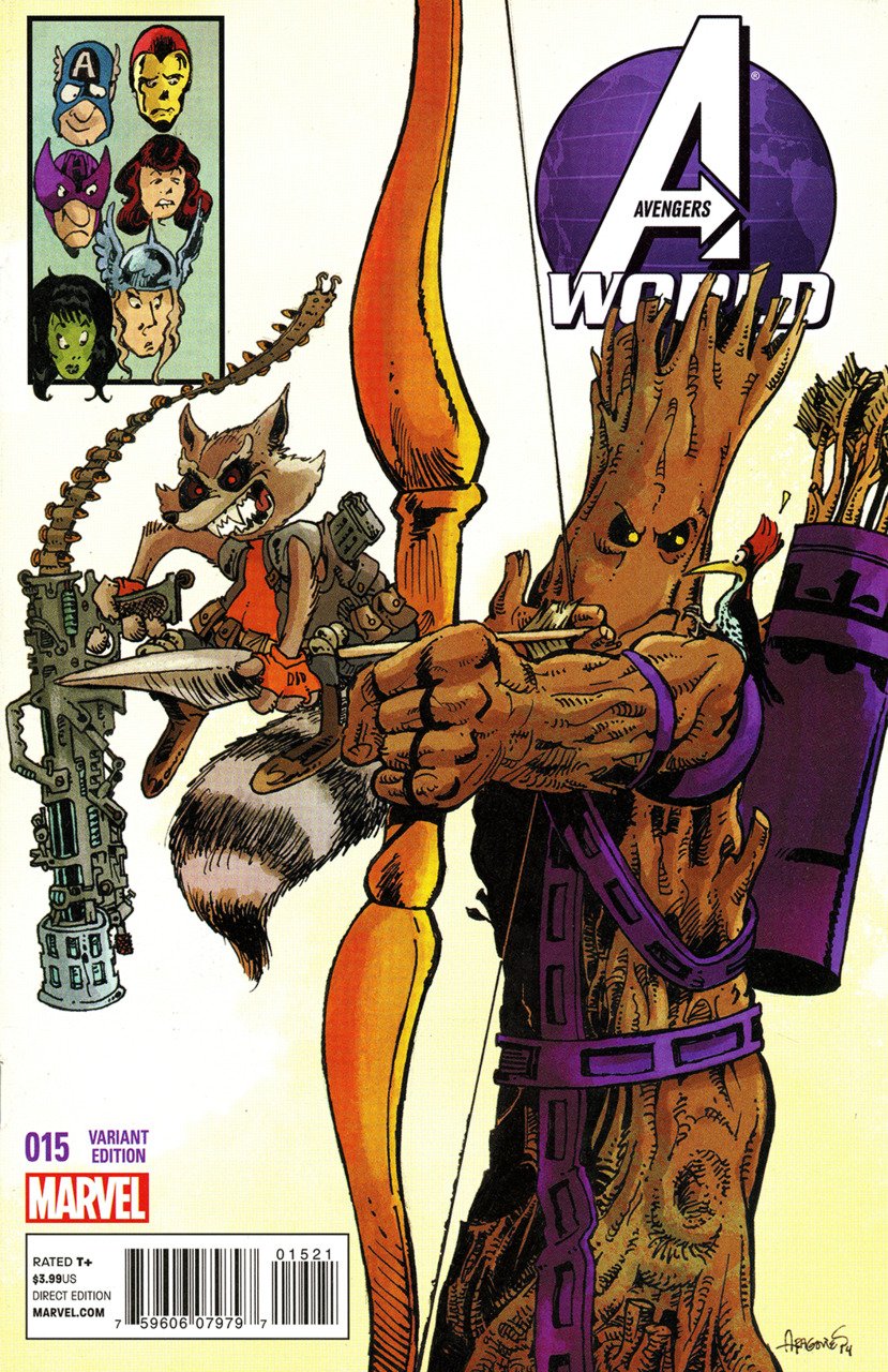 Avengers World #15 Rocket Raccoon & Groot Variant [2014] VF/NM *Marvel Now*