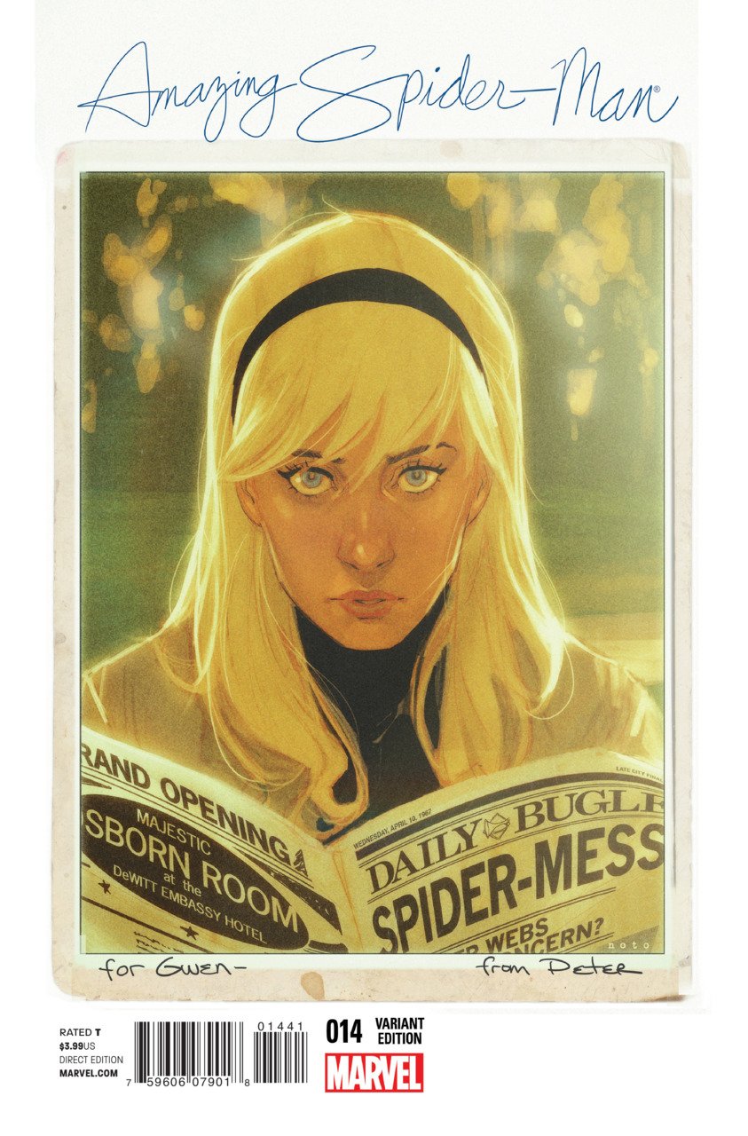 Amazing Spider-Man #14 Phil Noto "Gwen Stacy" [2015] VF/NM Marvel Comics *Spider-Verse Part 6*