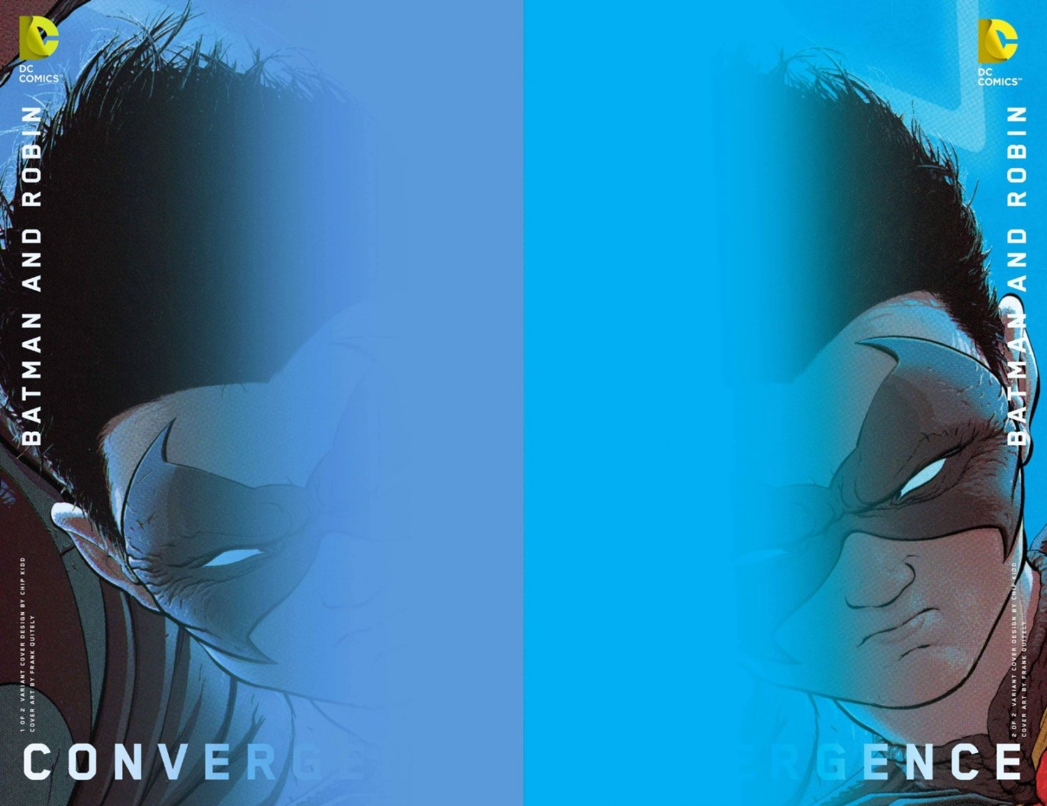 Convergence Batman and Robin #1 & 2 Chip Kidd Variants [2015] VF/NM DC Comics Trade Set