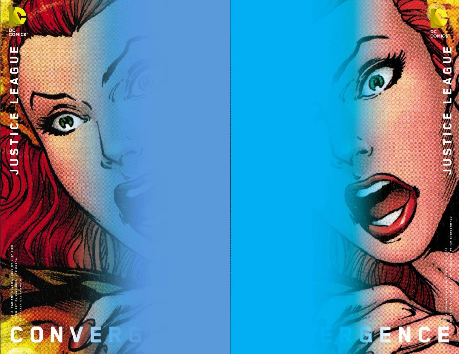 Convergence Justice League #1 & 2 Chip Kidd Variants [2015] VF/NM DC Comics Trade Set