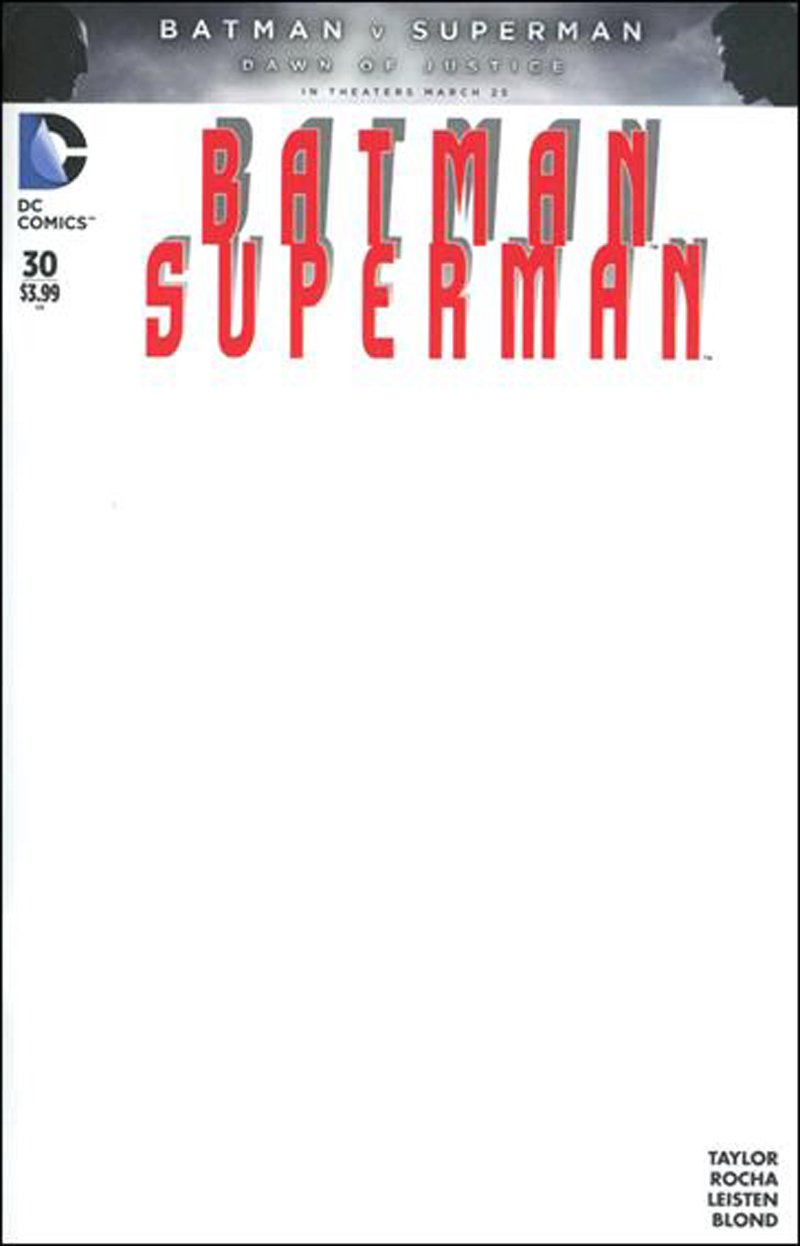 Batman Superman #30 Blank Variant [2016] VF/NM DC Comics