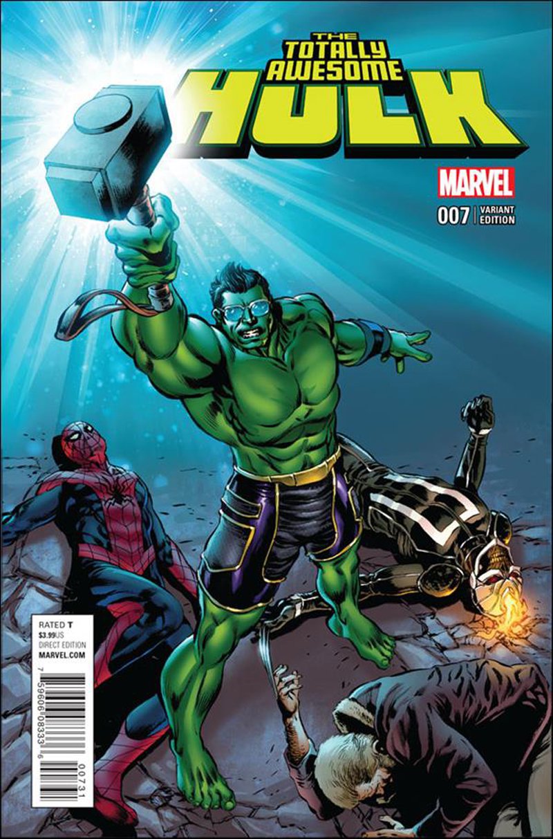 Totally Awesome Hulk #7 Mike Perkins Civil War Reenactment Variant Cover [2016] VF/NM Marvel Comics