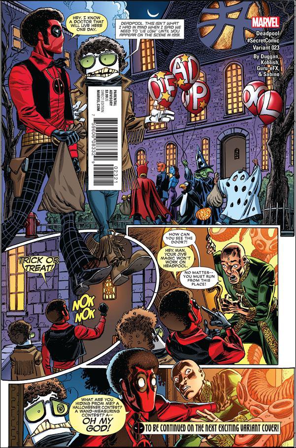 Deadpool #23 Scott Koblish Secret Comic Variant Cover [2016] VF/NM Marvel Comics