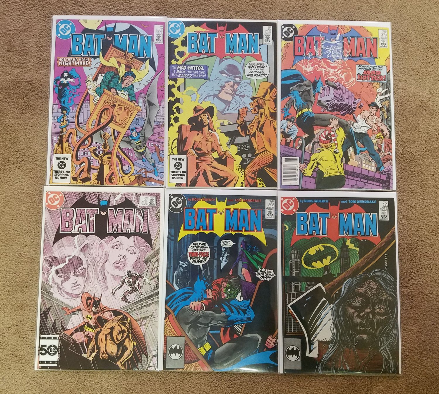 Batman #377-399 6 book lot