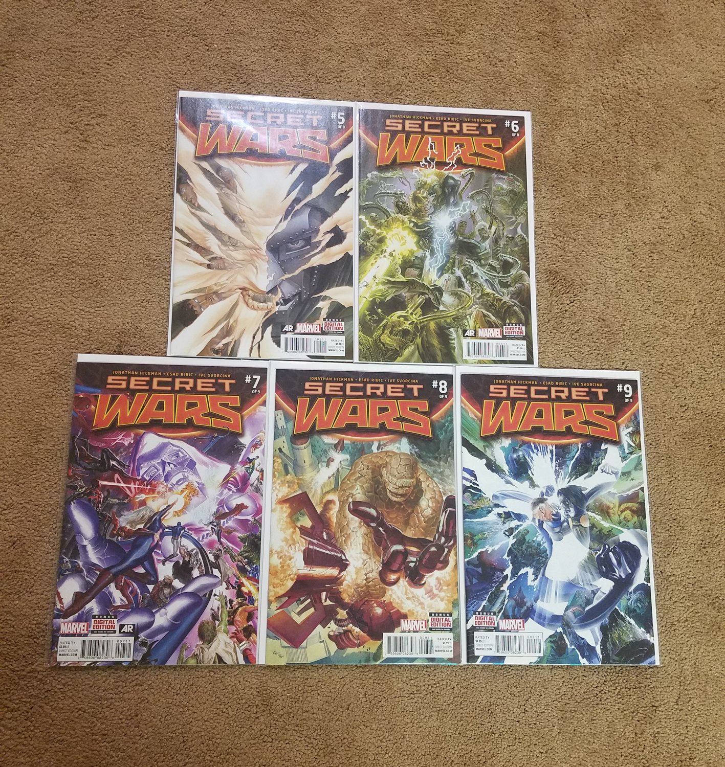 Secret Wars Complete Set #0 1 2 3 4 5 6 7 8 9+Free Variant Cover [2015-16]