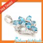 Heart Love Gen Blue Topaz 925 Sterling Silver Pendant Dec Birth New Free Ship