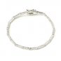 Luxury Gifts Valentine Lady's .925 Silver Cocktail Cubic Zirconia Bracelet 6.5"
