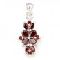 Gifts Jan Vintage 925 Silver Pendant Genuine Red Garnet New Costume Free Ship