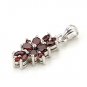 Gifts Jan Vintage 925 Silver Pendant Genuine Red Garnet New Costume Free Ship