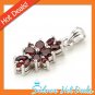 Gifts Jan Vintage 925 Silver Pendant Genuine Red Garnet New Costume Free Ship