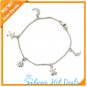 Ispire Fashion 925 Sterling Silver CZ Sun Star Moon 6.5" Bracelet Free Shipping