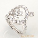 New Wedding Ring Engagement 925 Sterling Silver Luxury CZ Size 6.25 Free Ship