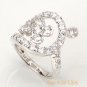 New Wedding Ring Engagement 925 Sterling Silver Luxury CZ Size 6.25 Free Ship