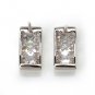 Inspire Fashion 925 Sterling Silver Stud White Cubic Zirconia Earrings Free Ship