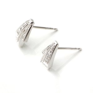 STUD EARRINGS 925 STERLING SILVER CZ VINTAGE BRIDAL NEW