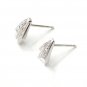 STUD EARRINGS 925 STERLING SILVER CZ VINTAGE BRIDAL NEW